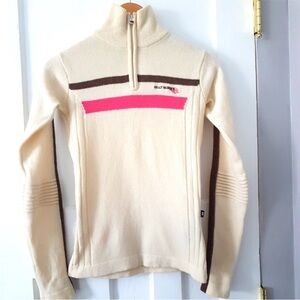 Helly Hansen wool vintage retro ski sweater 1/4 zip
